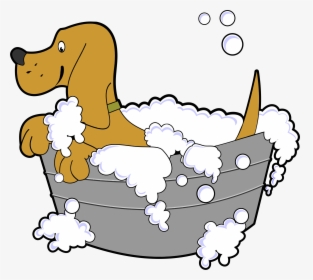 Dog In Washing Tub Clip Arts - Dog In A Tub Clipart, HD Png Download, Transparent PNG