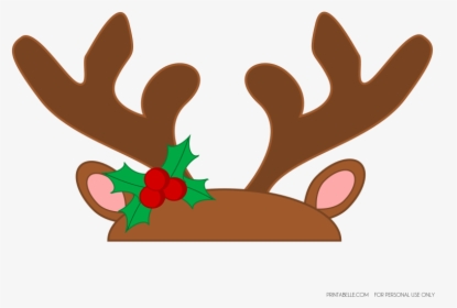 Rudolph Reindeer Clip Art - Transparent Reindeer Antlers Clipart, HD Png Download, Transparent PNG