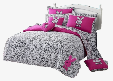 Transparent Pink Bed Clipart - Playboy Bunny Bedding Set, HD Png Download, Transparent PNG