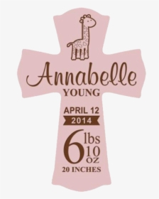 Pink Child S Cross Custom Engraved -cross Ornament - Cross, HD Png Download, Transparent PNG