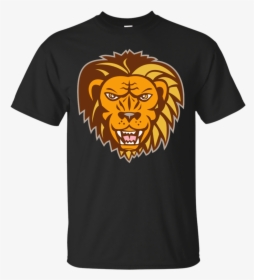 Angry Lion Big Cat Growling Head Retro - T-shirt, HD Png Download, Transparent PNG