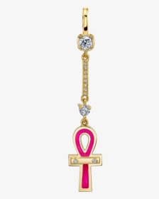 Diamond And Pink Ankh Drop Pendant - Pendant, HD Png Download, Transparent PNG