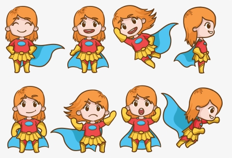 Superwoman Cartoons Vektor - Cartoon Drawing Superwoman, HD Png Download, Transparent PNG