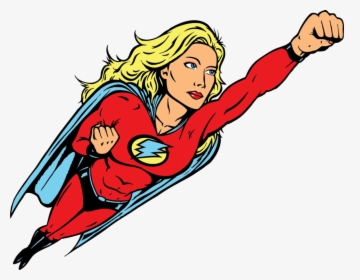 Female Superhero Flying Clipart , Png Download - Flying Female Superhero, Transparent Png, Transparent PNG