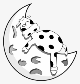 Vaca En La Luna Svg Clip Arts - Cow On The Moon, HD Png Download, Transparent PNG