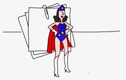 Wonderwoman - Cartoon, HD Png Download, Transparent PNG