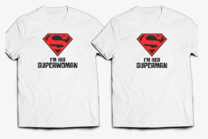 Superman & Superwoman T-shirt - Superman And Superwoman Shirts, HD Png Download, Transparent PNG