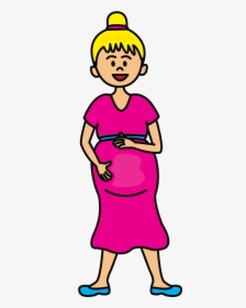 Transparent Pregnant Woman Png - Easy To Draw Cartoon Woman, Png Download, Transparent PNG