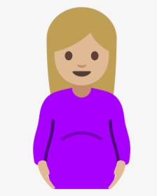 Pregnant Woman Emoji , Png Download - Emoji Embarazada Png, Transparent Png, Transparent PNG