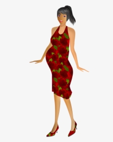 Pregnant Woman Young Pregnancy Free Photo - Cocktail Dress, HD Png Download, Transparent PNG