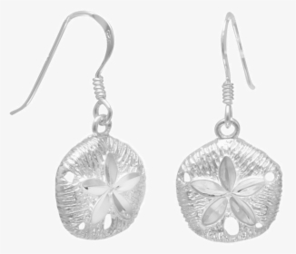 Diamond Cut Sand Dollar French Wire Earrings - Earrings, HD Png Download, Transparent PNG