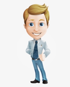 Vector Leader Character Liam - Free Cartoon Male Character, HD Png Download, Transparent PNG