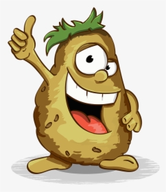 Potatoes, Smile, Thumbs Up, Character, Cartoon - Laughing Potato, HD Png Download, Transparent PNG