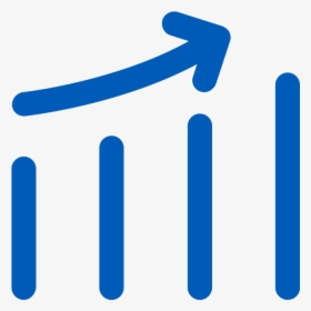 Graph Going Up Blue Icon, HD Png Download, Transparent PNG