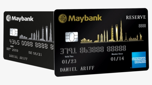 Transparent American Express Png - Maybank Cards, Png Download, Transparent PNG