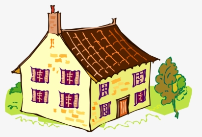 Hut Clipart Big House - Pink House Clipart, HD Png Download, Transparent PNG