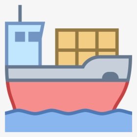 Cargo Ship Icon - Ship, HD Png Download, Transparent PNG