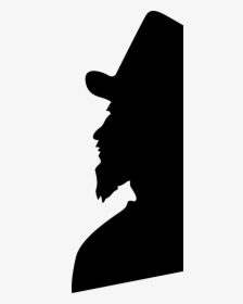 Gentleman Vector Head Outline - Man Silhouette Top Hat, HD Png Download, Transparent PNG