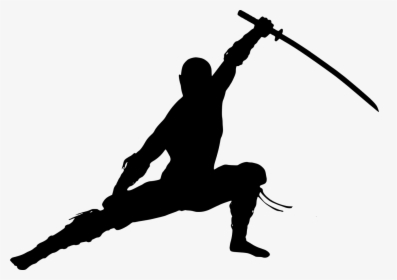Silhouette Ninja Warrior - Transparent Ninja Silhouette, HD Png Download, Transparent PNG