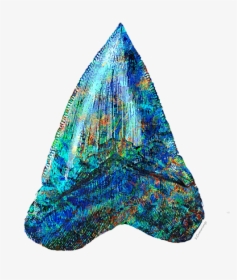 Blue Shark Tooth Art By Sharon Cummings, HD Png Download, Transparent PNG
