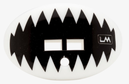Loudmouthguard Shark Teeth Ghost White With Strap 850867006574 - Shark Teeth Football Mouthpiece, HD Png Download, Transparent PNG