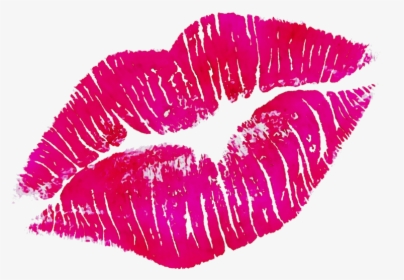 Lipstick Clipart Pink - Kiss Pink Lips Transparent Background, HD Png Download, Transparent PNG