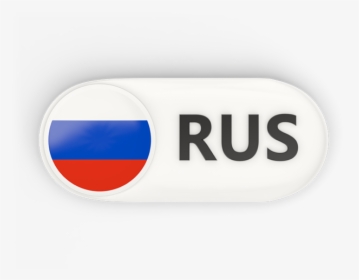 Round Button With Iso Code - Png Russian Flag Icon, Transparent Png, Transparent PNG