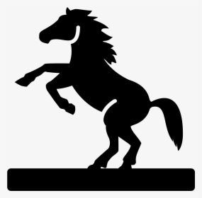 Equestrian Statue Filled Icon - Icone Statue Animal, HD Png Download, Transparent PNG