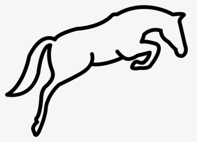 Jumping Horse Outline Svg Png Icon Free Download - Easy Jumping Horse Drawing, Transparent Png, Transparent PNG