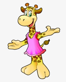 Giraffe Wearing A Dress Clip Arts - Giraffe Wearing A Dress, HD Png Download, Transparent PNG