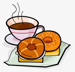 Transparent Donut Clipart Png - Bagel Breakfast Clip Art, Png Download, Transparent PNG