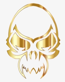 Body Jewelry,yellow,symbol - Golden Skull Transparent Logo, HD Png Download, Transparent PNG