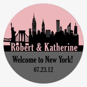 New York City Skyline Personalized Sticker Wedding - Pure Czech, HD Png Download, Transparent PNG