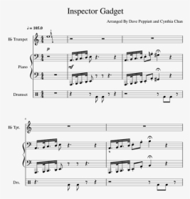Inspector Gadget Piano Sheet Free, HD Png Download, Transparent PNG