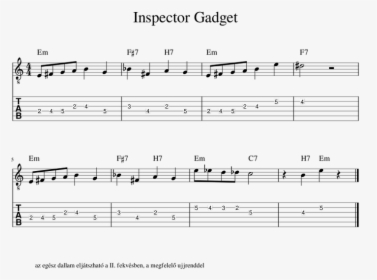 Inspector Gadget Theme Song Tabs, HD Png Download, Transparent PNG