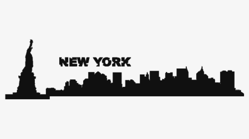 New York City Sticker Skyline Wall Silhouette - Free Vector Skyline, HD Png Download, Transparent PNG