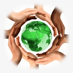 Globe With Hand Png - Let's Join Hands Together, Transparent Png, Transparent PNG