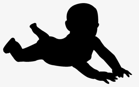 Silhouette Infant Clip Art - Baby Silhouette Drawing Png, Transparent Png, Transparent PNG