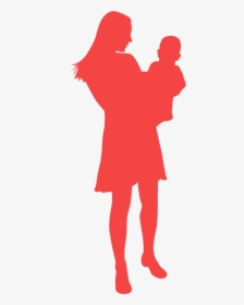 Silhueta Mulher E Bebe, HD Png Download, Transparent PNG