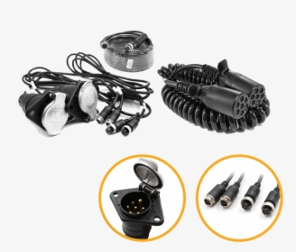 Tractor Trailer Coil Cord Harness And Connector Kit - Headphones, HD Png Download, Transparent PNG