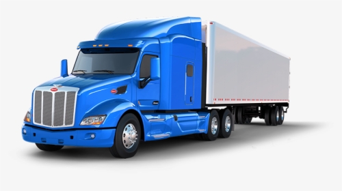 Blue Truck And Trailer - Peterbilt Trucks, HD Png Download, Transparent PNG