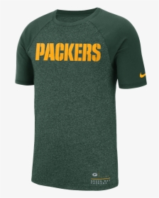 Green Bay Packers Marled Raglan Wordmark Tee-0 - Active Shirt, HD Png Download, Transparent PNG