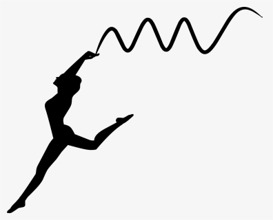 Black, Silhouette, Woman, Sport, Gymnast, Young, Girl - Free Downloadable Dance Svg, HD Png Download, Transparent PNG