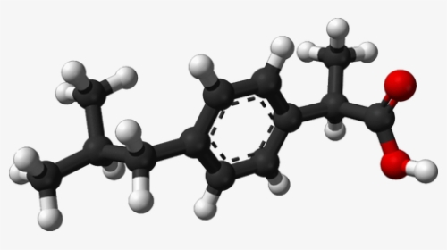 Ibuprofen Molecule 3d Image - Ibuprofen Molecule, HD Png Download, Transparent PNG