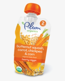 Plum Organics Baby Food, Butternut Squash, Carrot , - Baby Food Veggies Stage 2, HD Png Download, Transparent PNG