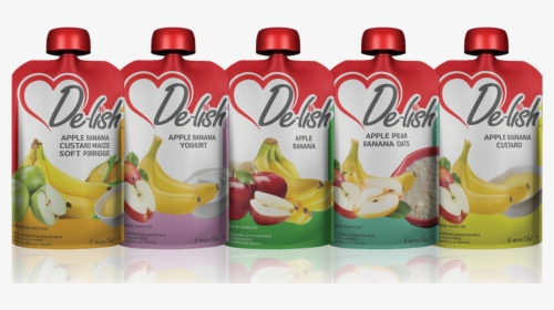 Baobab Nutritional Brands Launch Baby Food Range, De-lish - Delish Apple Banana Pouch, HD Png Download, Transparent PNG
