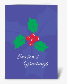 Holly Berries Greeting Card - Aulani, HD Png Download, Transparent PNG