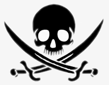 #ftestickers #pirate #skull #sword #pirate - Black Pearl Jolly Roger, HD Png Download, Transparent PNG