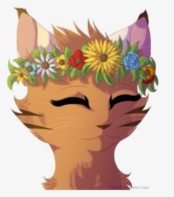 Collection Of Free Warrior Drawing Crown Download On - Cat Flower Crown Art, HD Png Download, Transparent PNG