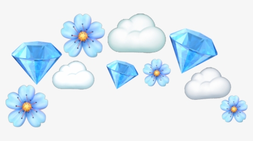 #tumblr #cute #head #aesthetic #crown #flower #blue, HD Png Download, Transparent PNG